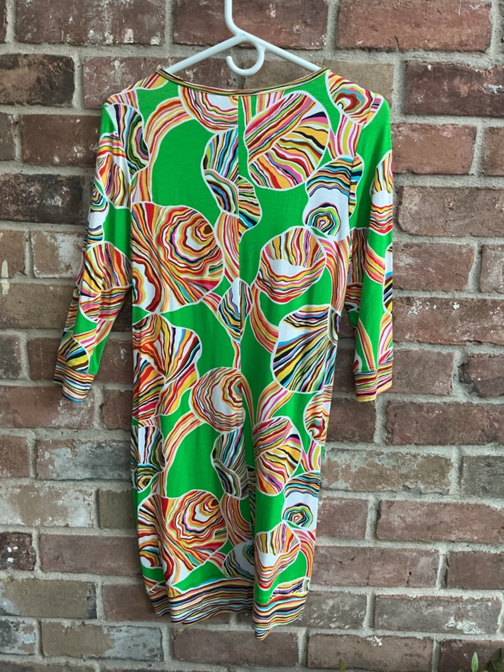 Trina Turk Bright Green Multi-Color Swirl Print Dress size 6 - Picture 3 of 3